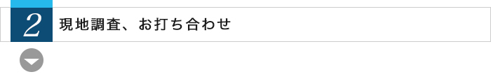 2.現地調査、お打ち合わせ