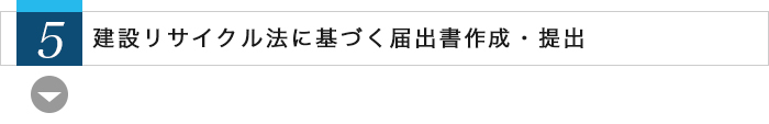 5.建設リサイクル法に基づく届出書作成・提出